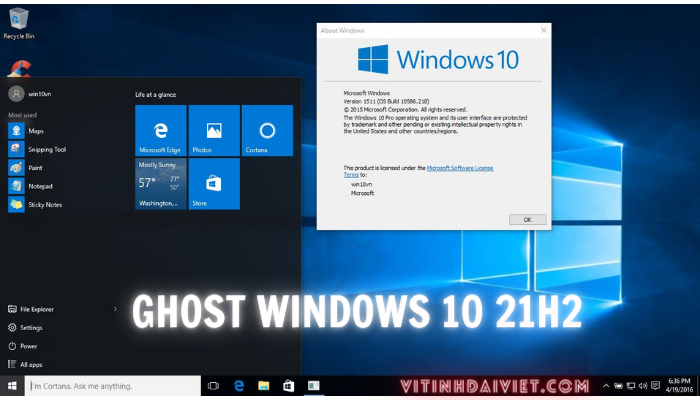 Ghost Windows 10 21h2